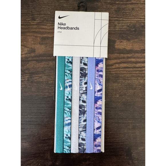 Nike Headband 6 Pack Non-Slip Swoosh Logo Bright Colors Multipack NWT - Picture 1 of 2